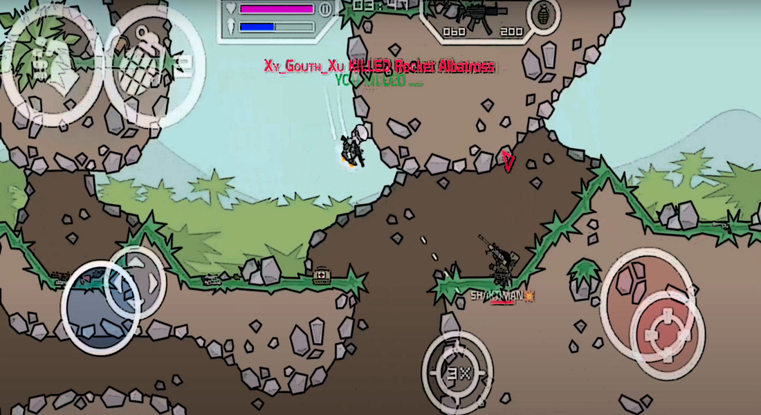 Mini Militia Mode Triger Do hk - Gameplay image of android game