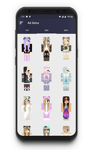 Cute Girls Skins - Image screenshot of android app