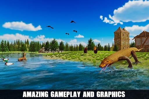 Angry Komodo Dragon: Epic RPG Survival Game - Gameplay image of android game