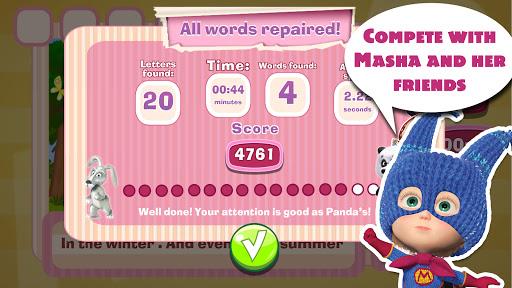 Masha and the Bear: Word Game - Image screenshot of android app