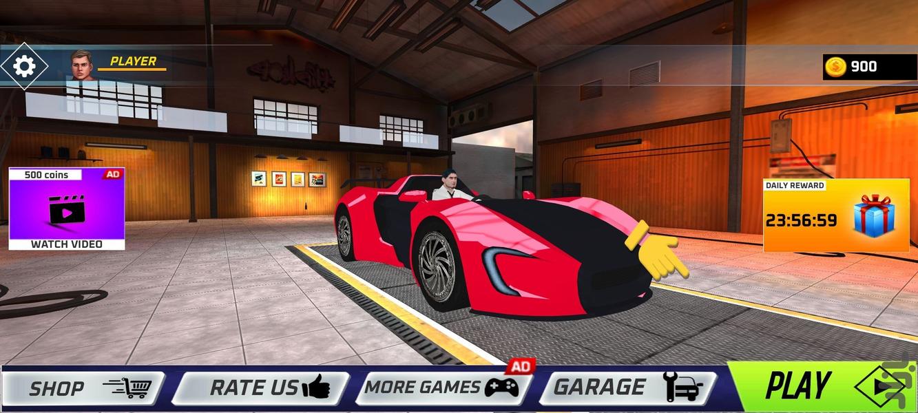 بازی ماشین اسپرت - Gameplay image of android game