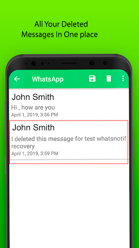 Deleted Messages Restore for whatsapp - Image screenshot of android app