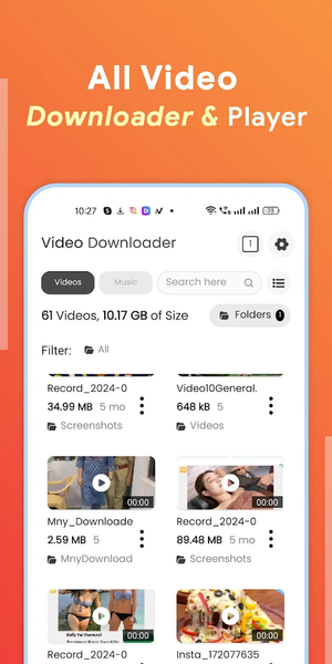Video Downloader : HD Player - عکس برنامه موبایلی اندروید