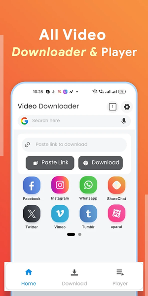 Video Downloader : HD Player - عکس برنامه موبایلی اندروید