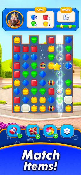 3D Real Match - Tiles Puzzle - Gameplay image of android game