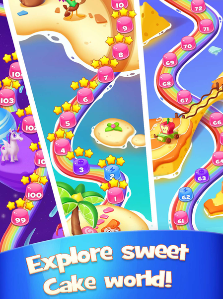 Cake Crush Match 3 Blast Mania - Gameplay image of android game