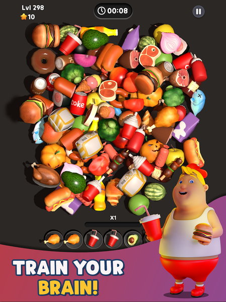 Food Match ۳D: Tile Puzzle - عکس بازی موبایلی اندروید