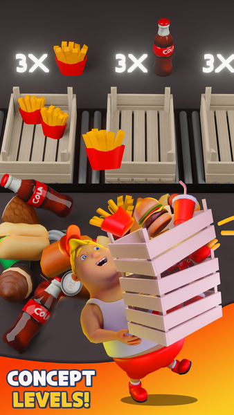 Food Match 3D: Tile Puzzle - Gameplay image of android game