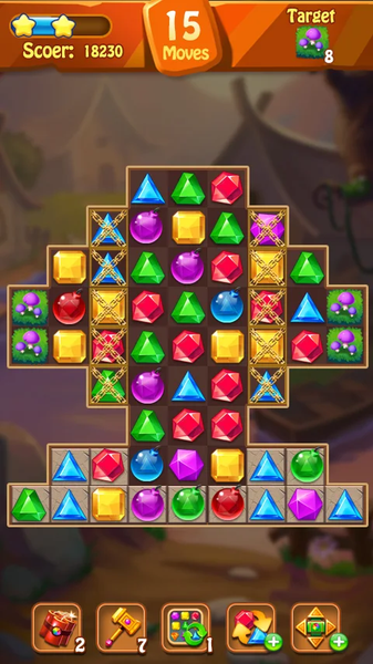 Jewels Original - Match 3 Game - Gameplay image of android game