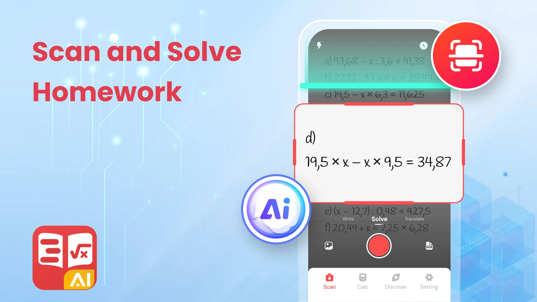 Math.AI - Homework Math Solver - عکس برنامه موبایلی اندروید