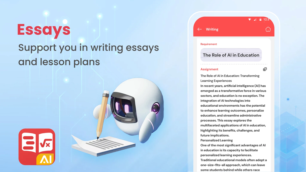 Math.AI - Homework Math Solver - عکس برنامه موبایلی اندروید
