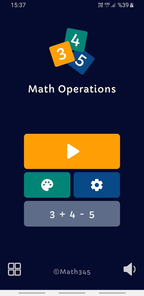Math345 | Math puzzle games - Gameplay image of android game