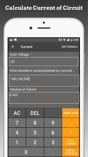 Electric Circuit Calculator - عکس برنامه موبایلی اندروید