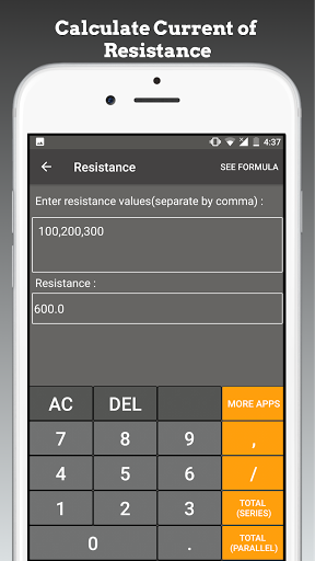 Electric Circuit Calculator - Image screenshot of android app