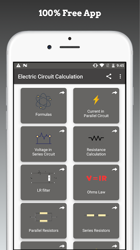 Electric Circuit Calculator - عکس برنامه موبایلی اندروید