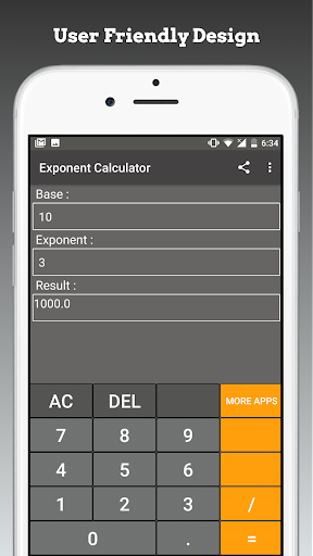 Exponent Calculator - عکس برنامه موبایلی اندروید