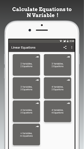 Linear Equation System Solver - عکس برنامه موبایلی اندروید