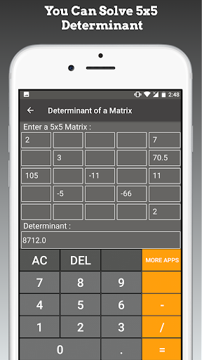Matrix Determinant Calculator - عکس برنامه موبایلی اندروید