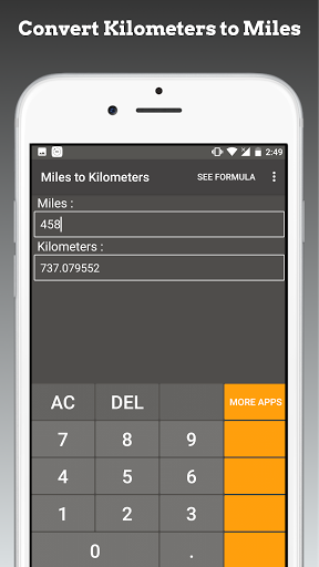 Miles to Kilometers / miles to - عکس برنامه موبایلی اندروید