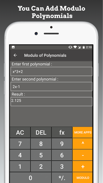 Polynomial Calculator - عکس برنامه موبایلی اندروید