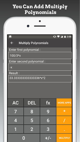 Polynomial Calculator - عکس برنامه موبایلی اندروید