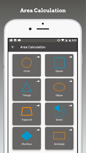 Area and Volume Calculator - عکس برنامه موبایلی اندروید