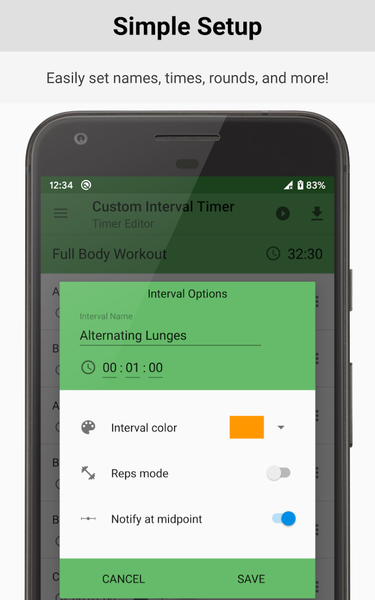 Custom Interval Timer: Workout - عکس برنامه موبایلی اندروید
