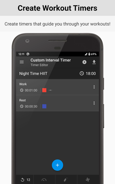 Custom Interval Timer: Workout - عکس برنامه موبایلی اندروید