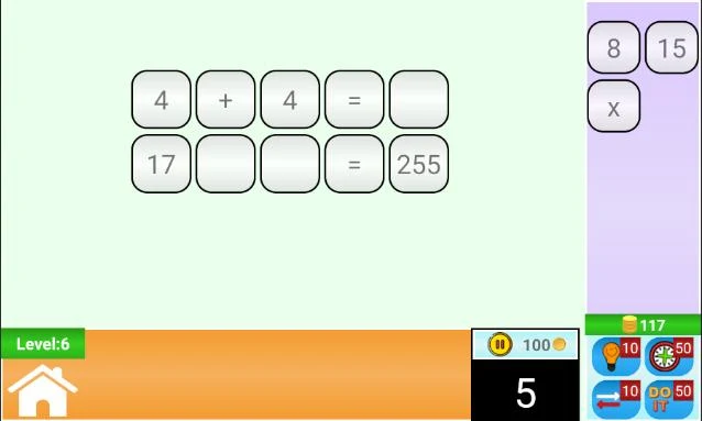 Equi Math - The Brain Game - Image screenshot of android app
