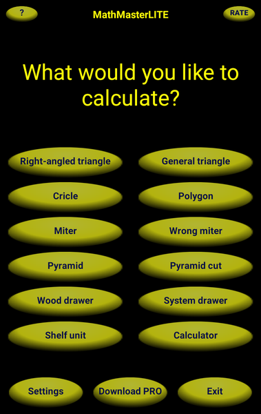 MathMasterLITE  - Triangles, C - عکس برنامه موبایلی اندروید