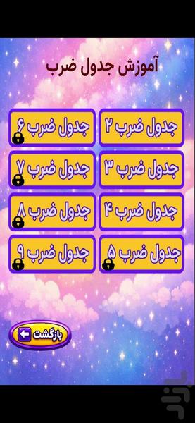 بازی موشکی جدول ضرب - عکس بازی موبایلی اندروید