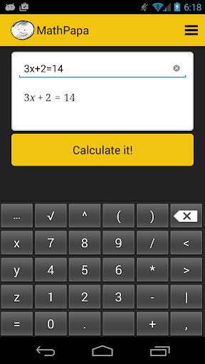 MathPapa - Algebra Calculator - Image screenshot of android app