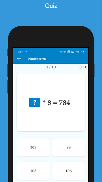 Math's Table - Quiz & Tables - Gameplay image of android game