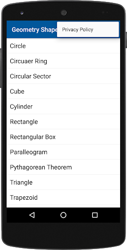 Geometry Formula & Calculator - عکس برنامه موبایلی اندروید