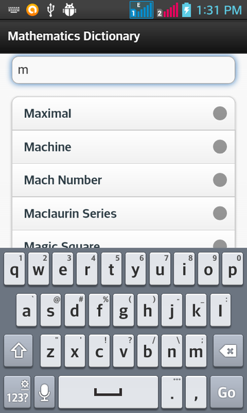 Mathematics Dictionary - Image screenshot of android app