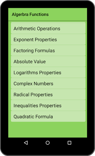 Maths Algebra Formula - Image screenshot of android app
