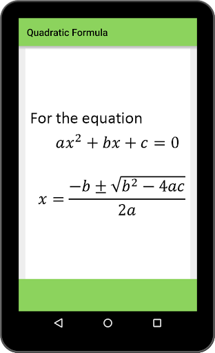 Maths Algebra Formula - Image screenshot of android app