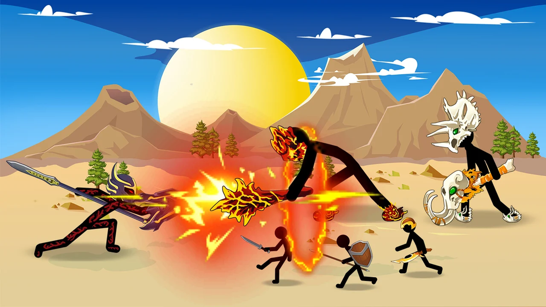 Stickman Legacy: Giant War - Gameplay image of android game