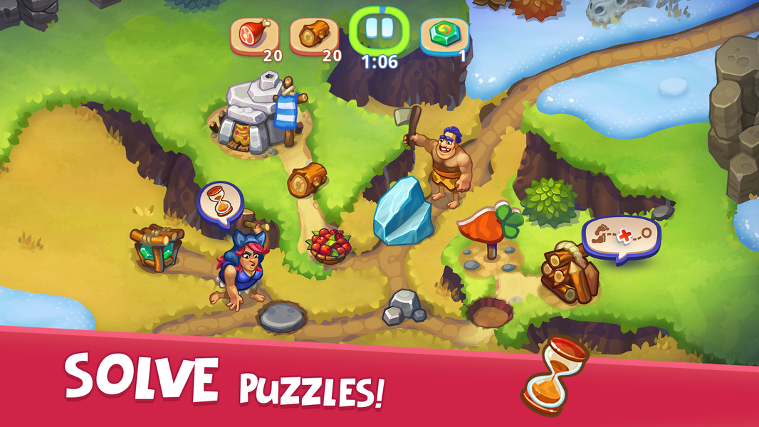 Tribe Dash - Time management - Gameplay image of android game