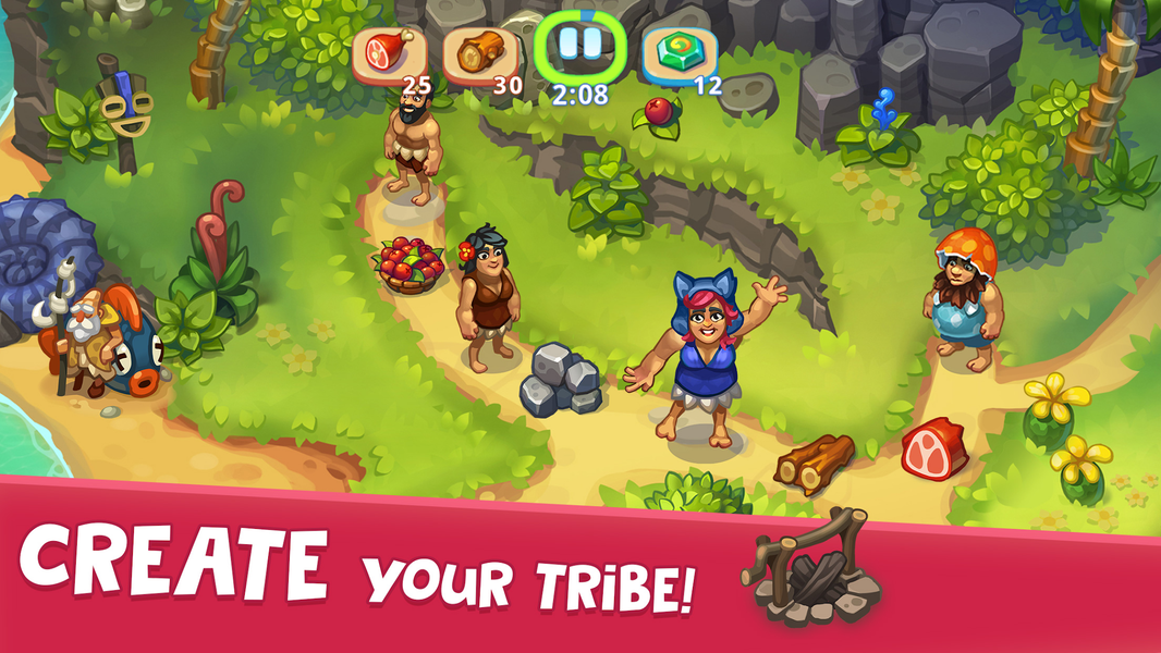 Tribe Dash - Time management - Gameplay image of android game