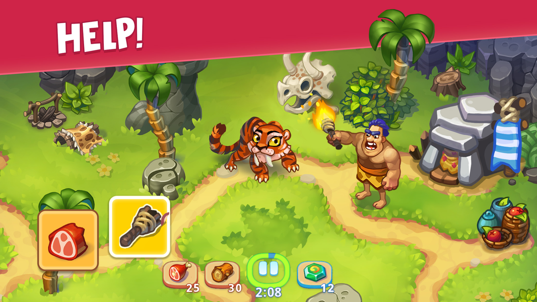 Tribe Dash - Time management - Gameplay image of android game