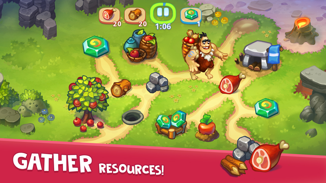 Tribe Dash - Time management - Gameplay image of android game