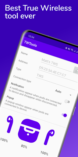 TWTools - True Wireless Tools - Image screenshot of android app