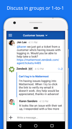 Mattermost - Image screenshot of android app