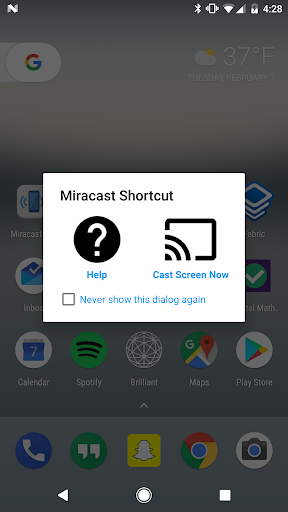 Miracast Screen Sharing/Mirror - Image screenshot of android app