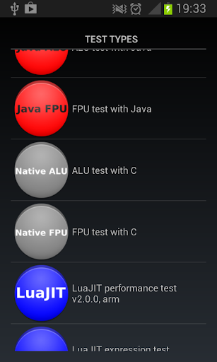 CPU Speed / Performance Test - Image screenshot of android app