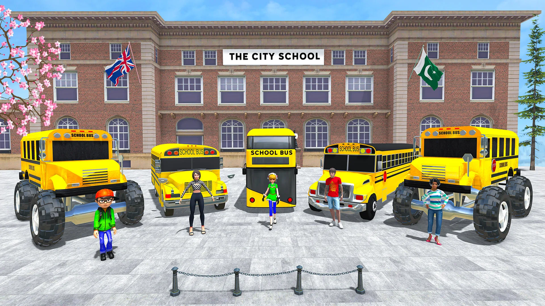 City School Bus Driving Sim:3D - Gameplay image of android game