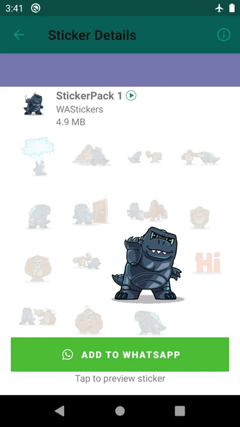 Godzilla Sticker Packs - Image screenshot of android app