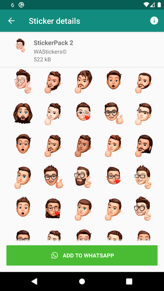 Men Memoji Sticker Packs HD - Image screenshot of android app