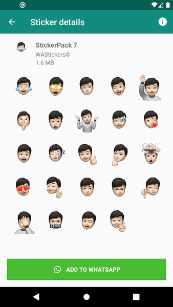 Men Memoji Sticker Packs HD - Image screenshot of android app
